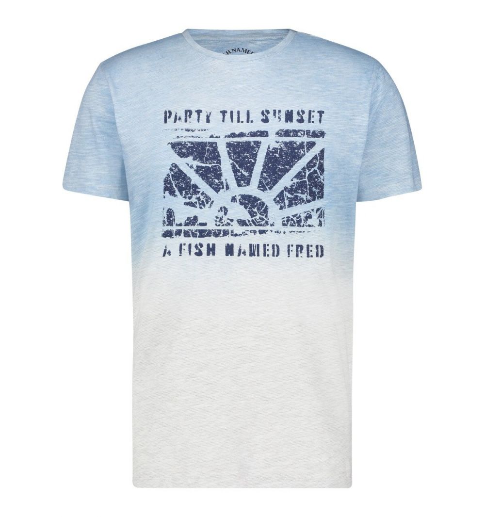 Camiseta A Fish Named Fred dip dye artwork azul