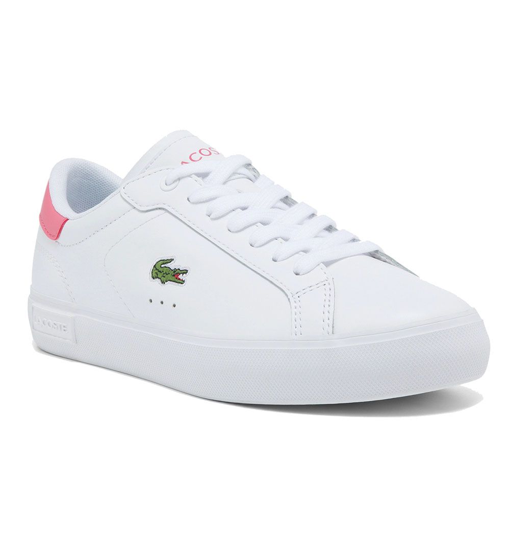 Lacoste Women's Powercourt Leather Iridescent Detail Trainers