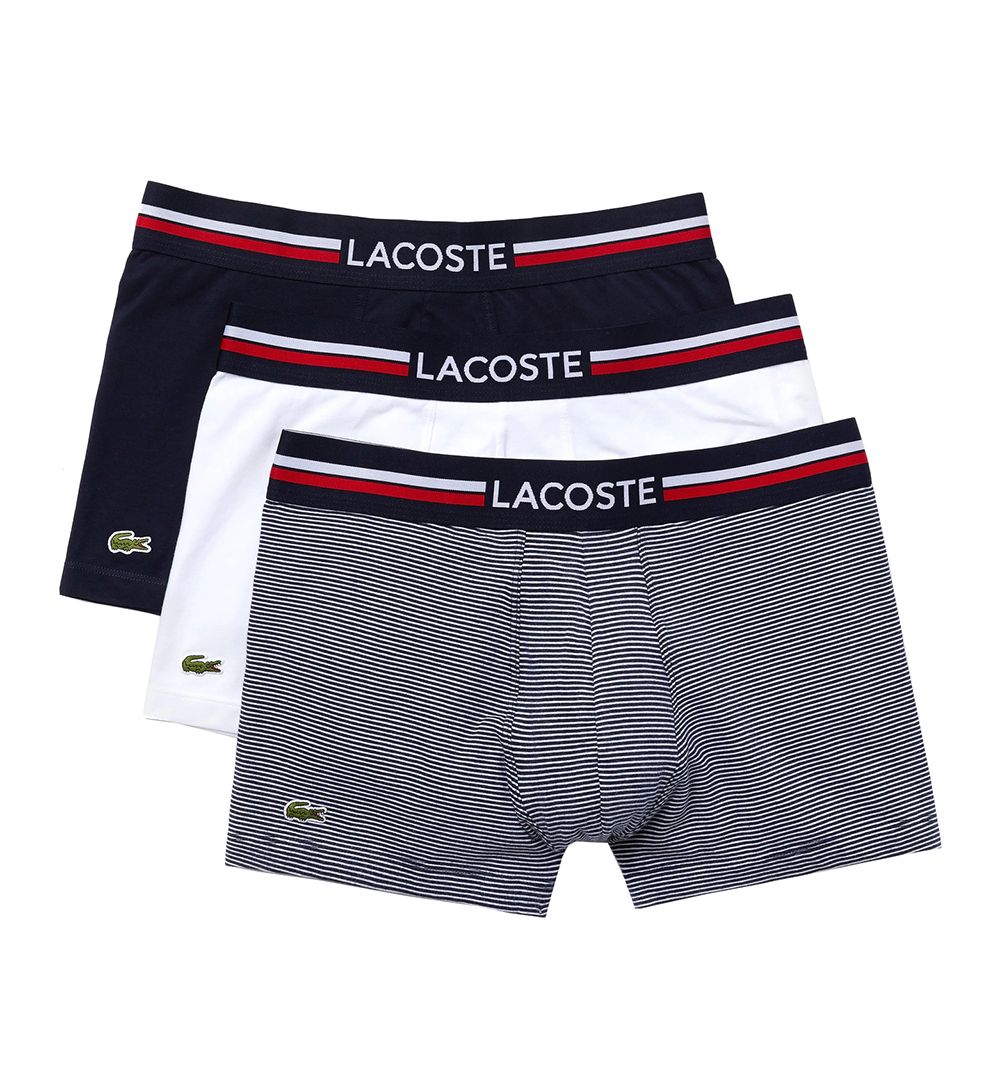 Pack Of 3 Navy Casual Boxer Briefs With Contrasting Waistband